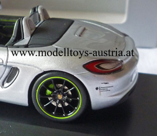 Porsche Boxster Cabrio Typ 981 E Mobilität Elektro Auto silver metallic 1:43