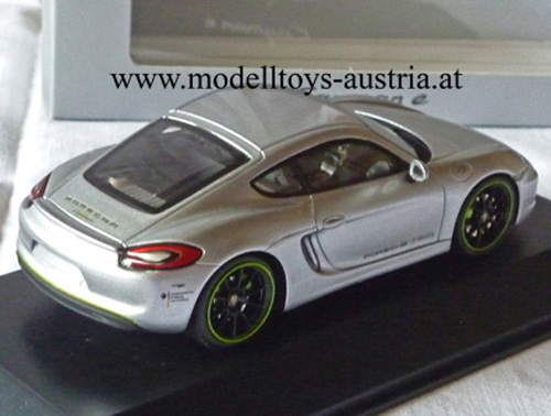 Porsche Cayman Coupe E Mobilität Elektro Auto silber metallik 1:43