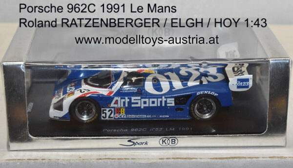 Porsche 962C 1991 Le Mans Roland RATZENBERGER / ELGH / HOY 1:43