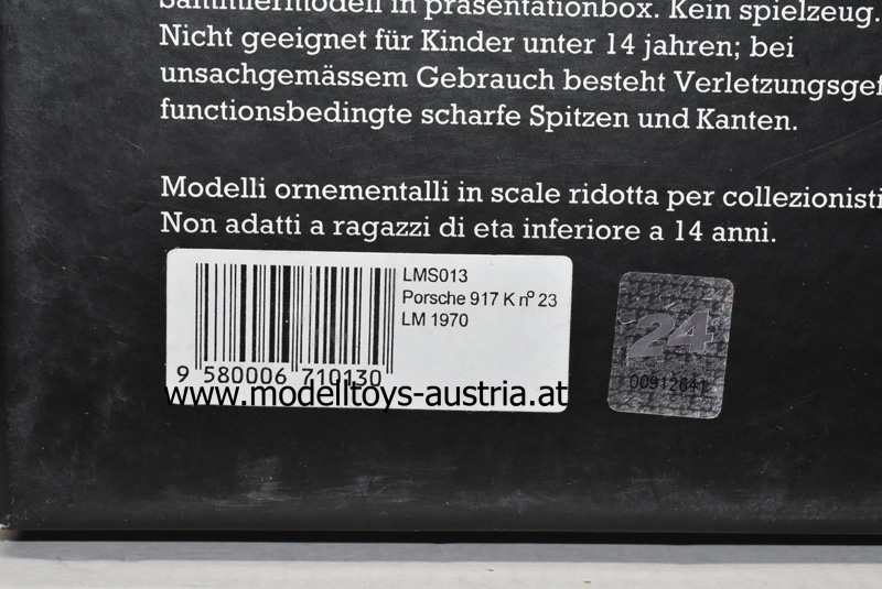 Porsche 917 Kurzheck 1970 Le Mans Sieger Hans HERRMANN / Richard ATTWOOD 1:24 Spark