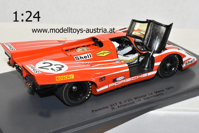 Porsche 917 Kurzheck 1970 Le Mans Sieger Hans HERRMANN / Richard ATTWOOD 1:24 Spark