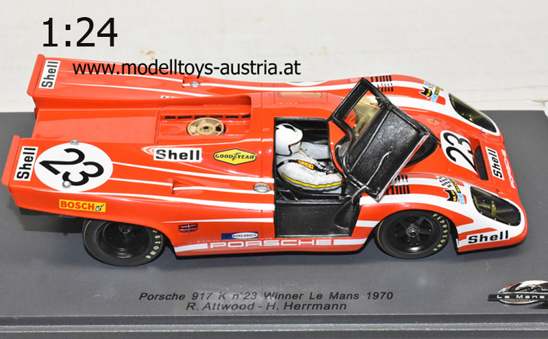 Porsche 917 Kurzheck 1970 Le Mans Sieger Hans HERRMANN / Richard ATTWOOD 1:24 Spark