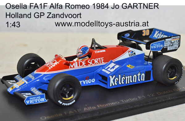 Osella FA1F Alfa Romeo 1984 Jo GARTNER Holland GP Zandvoort 1:43