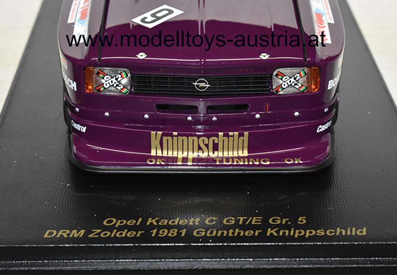 Opel Kadett C GT/E Gr.5 1981 DRM Zolder Günther KNIPPSCHILD 1:18