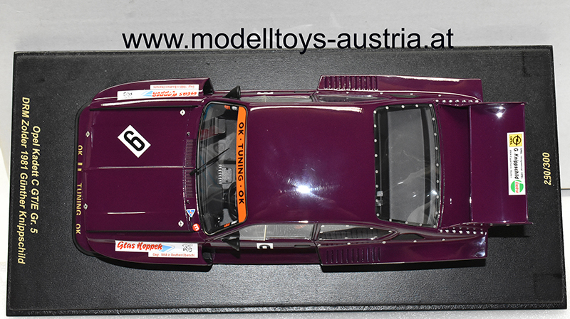 Opel Kadett C GT/E Gr.5 1981 DRM Zolder Günther KNIPPSCHILD 1:18