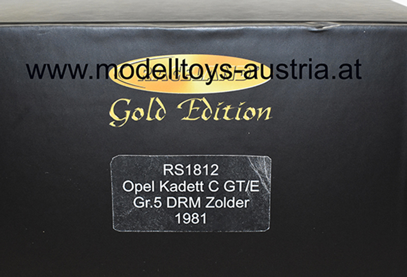 Opel Kadett C GT/E Gr.5 1981 DRM Zolder Günther KNIPPSCHILD 1:18