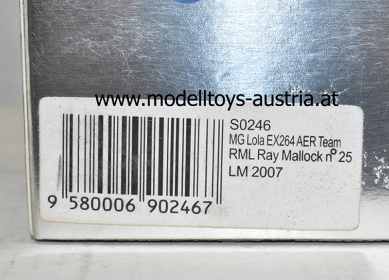 MG Lola EX264 AER 2007 Le Mans Mike Newton / Thomas Erdos / Andy Wallace 1:43