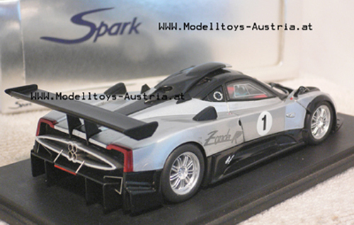 Pagani Zonda R 2007 silber / schwarz 1:43