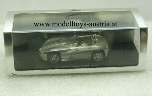Mercedes Benz F 400 Prototype Concept Car 2001 silber 1:43 Spark