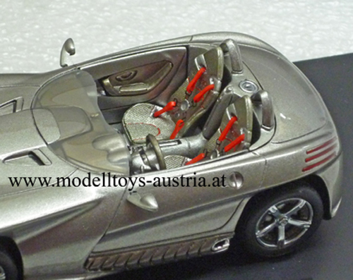 Mercedes Benz F 400 Prototype Concept Car 2001 silber 1:43 Spark
