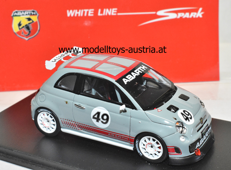 New Fiat 500 ABARTH 2008 PRESENTATION Rennversion grau 1:43