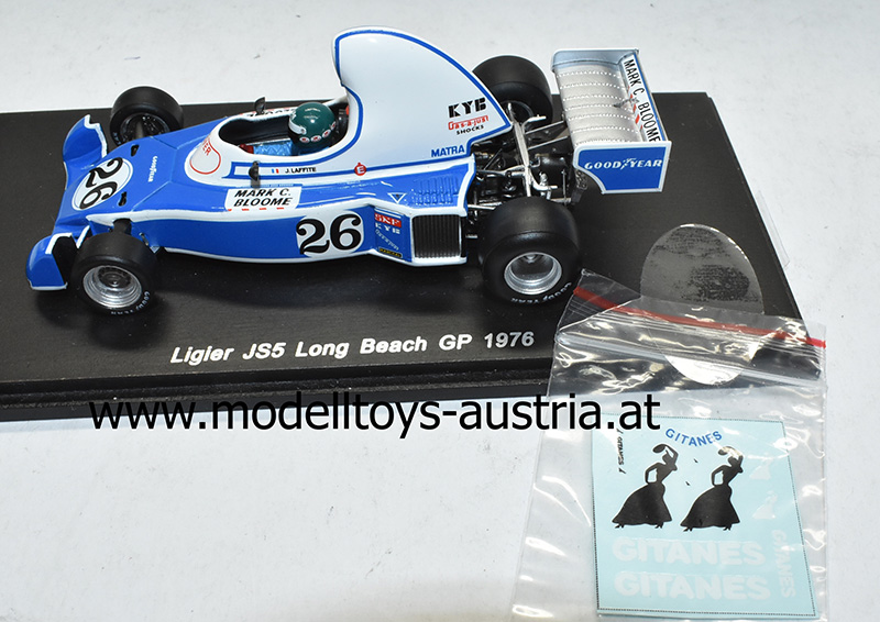 Ligier JS5 Matra 1976 Jacques LAFFITE USA GP Long Beach 1:43 Spark