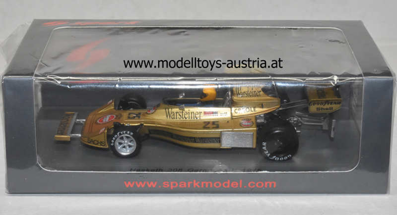 Hesketh 308 Ford 1975 Harald ERTL Deutschland GP Warsteiner Bier 1:43
