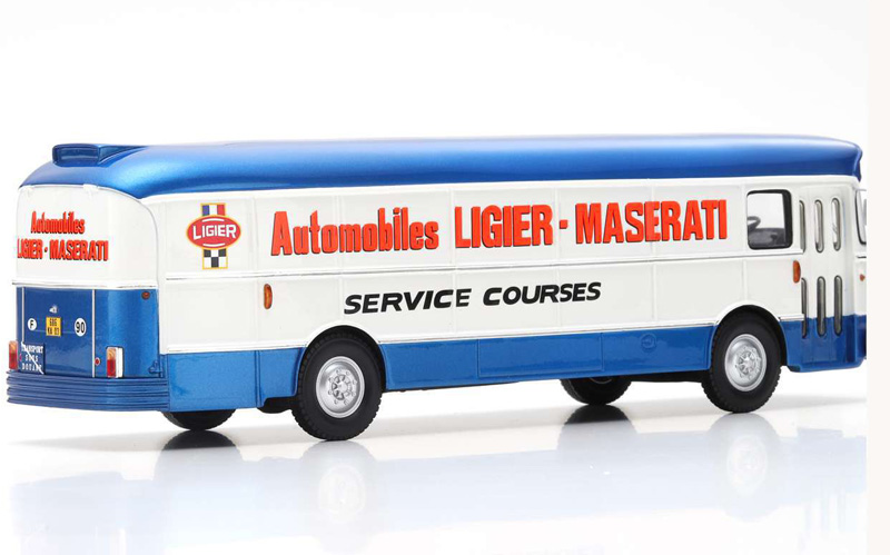 Saviem S45 Renntransporter LIGIER Service Transporter 1974 Le Mans und Formel 1 1:43