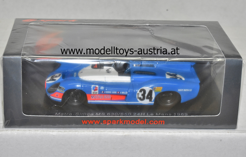Matra Simca MS 630/650 1969 Le Mans J. Servoz-Gavin / H. Müller 1:43