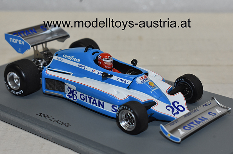 Ligier JS7 Matra 1977 Niki LAUDA F1 Test Zandvoort 1:43
