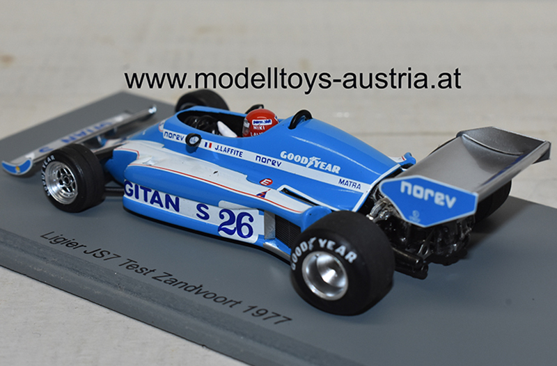 Ligier JS7 Matra 1977 Niki LAUDA F1 Test Zandvoort 1:43