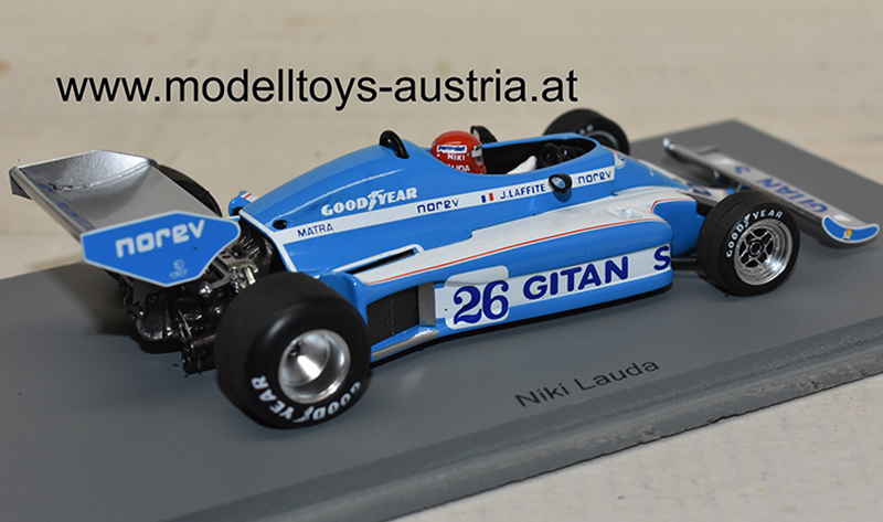 Ligier JS7 Matra 1977 Niki LAUDA F1 Test Zandvoort 1:43