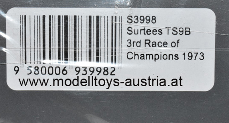 Surtees TS9B Ford James HUNT 3rd Race of Champions 1:43