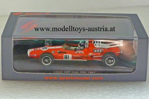 Lotus 42F Ford 1967 Indy 500 Indianapolis Graham HILL 1:43