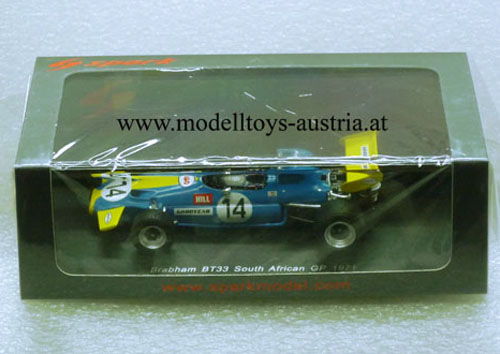 Brabham BT33 Ford 1971 Südafrika GP Graham HILL 1:43