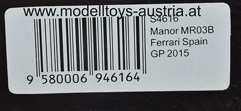 Marussia MR03B Manor Ferrari 2015 Will STEVENS 1:43