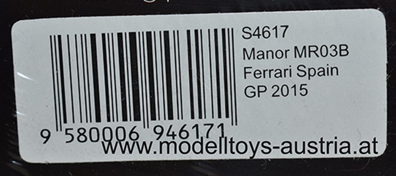 Marussia MR03B Manor Ferrari 2015 Roberto MERHI 1:43