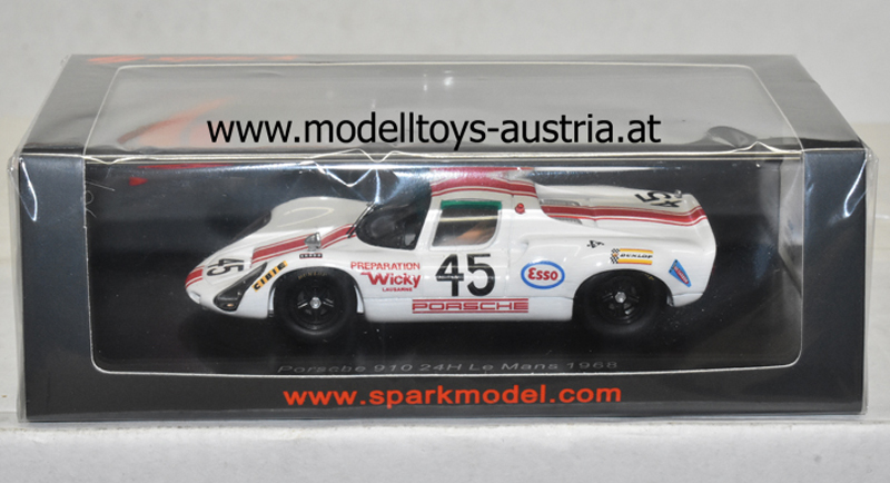 Porsche 910 1968 Le Mans J-P. Hanrioud / A. Wicky 1:43