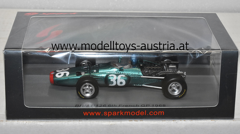 BRM P126 BRM 1968 Piers COURAGE Frankreich GP 6. Platz 1:43