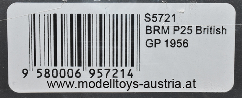 BRM P25 1956 Tony BROOKS England GP 1:43