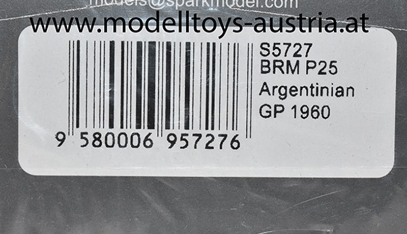 BRM P25 BRM 1960 Graham HILL Argentinien GP 1:43