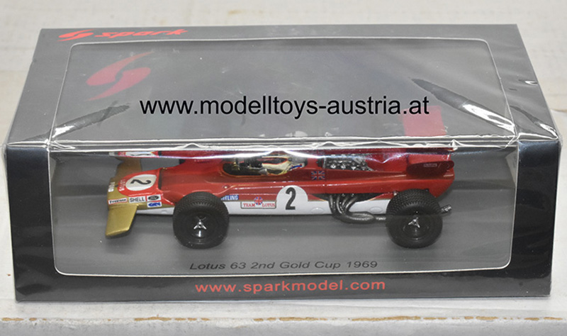 Lotus 63 Ford 1969 Jochen RINDT Oulton Park Gold Cup Gold Leaf Team Lotus 1:43