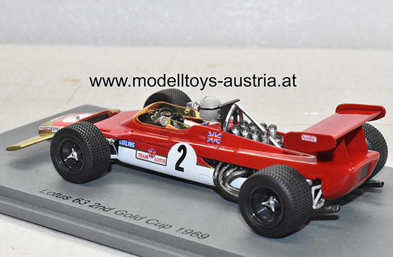 Lotus 63 Ford 1969 Jochen RINDT Oulton Park Gold Cup Gold Leaf Team Lotus 1:43