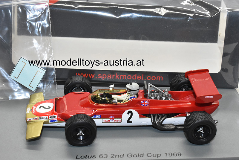 Lotus 63 Ford 1969 Jochen RINDT Oulton Park Gold Cup Gold Leaf Team Lotus 1:43