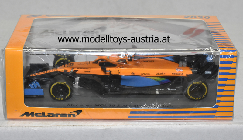McLaren MCL35 Renault 2020 Carlos SAINZ Jr. 2. Platz Italien GP 1:43 Spark