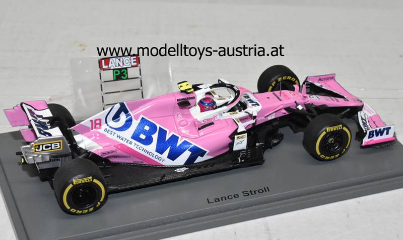 Racing Point RP20 Mercedes Sport Pesa BWT 2020 Lance STROLL 3. Platz Italien GP 1:43 Force India Spark