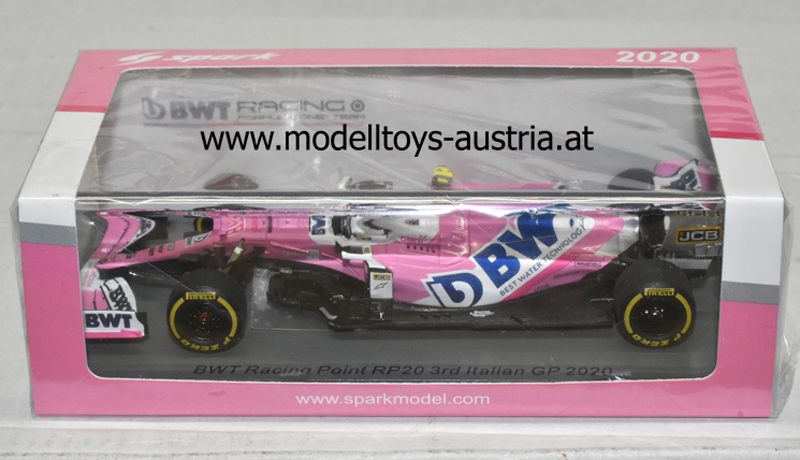 Racing Point RP20 Mercedes Sport Pesa BWT 2020 Lance STROLL 3. Platz Italien GP 1:43 Force India Spark