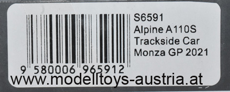 Alpine A110 Trackside 2021 Fernando Alonso No.14 Monza GP 1:43
