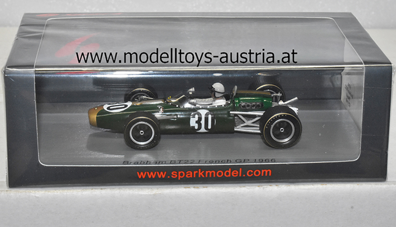 Brabham BT22 Climax 1966 Jo BONNIER Frankreich GP 1:43