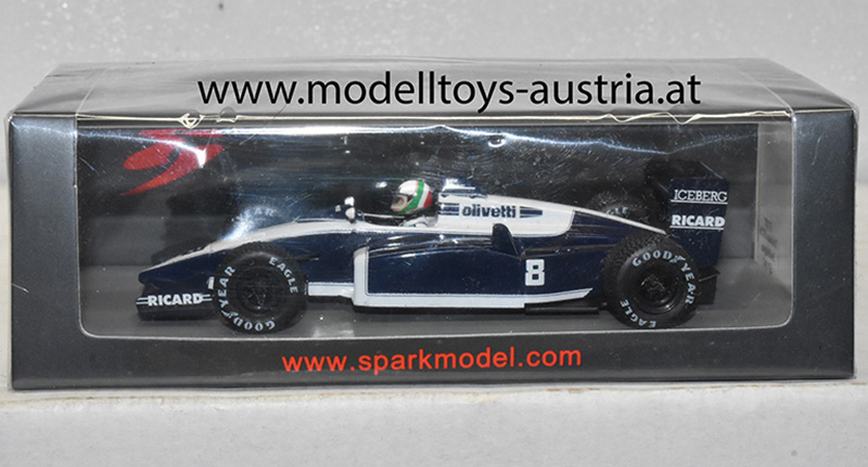 Brabham BT56 BMW Turbo 1987 Andrea de CESARIS 3rd Belgien GP Spa 1:43