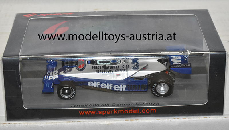 Tyrrell 008 Ford 1978 Didier PIRONI 5th Deutschland GP Hockenheim 1:43