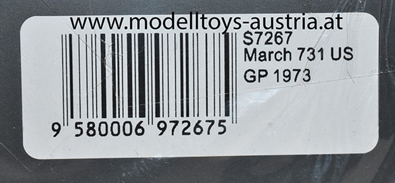 March 731 Ford 1973 Jean-Pierre JARIER USA GP Watkins Glen 1:43