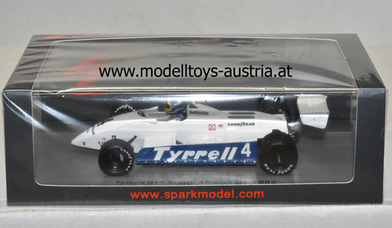 Tyrrell 011 Ford 1982 Slim BORGUDD Südafrika GP 1:43