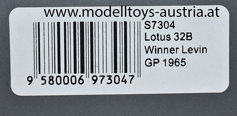 Lotus 32B Climax 1965 Sieger Levin GP Tasman Champion Jim CLARK 1:43