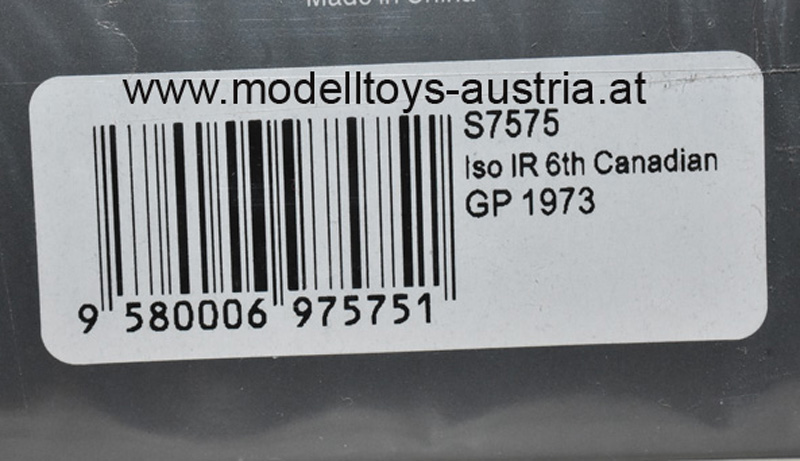Iso IR Ford 1973 Howden GANLEY Kanada GP 1:43