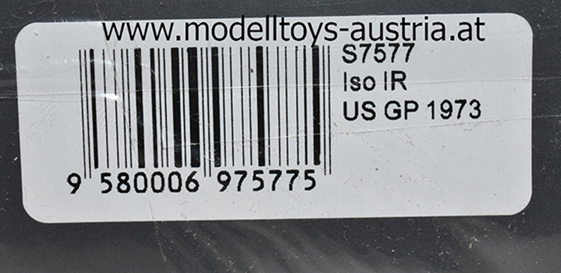 Iso IR Ford 1973 Jacky ICKX USA GP Watkins Glen 1:43