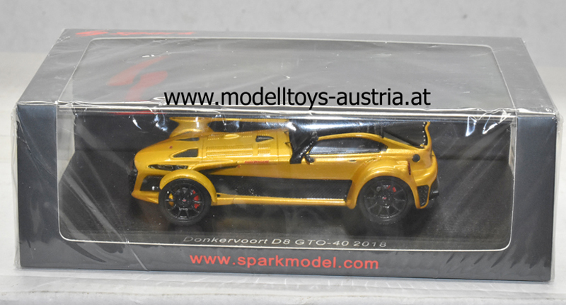 Donkervoort D8 GTO-40 2018 gelbgold metallik 1:43