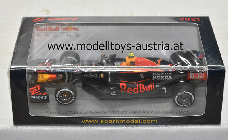 Red Bull Racing RB16B Honda 2021 Sergio PEREZ 3.Mexiko GP mit No.3 Board 1:43 Spark