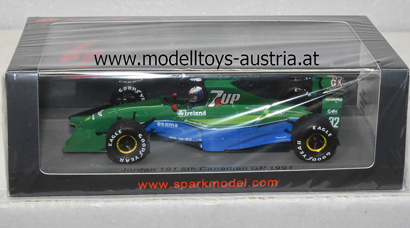 Jordan 191 Ford 1991 Bertrand GACHOT 5. Kanada GP 1:43 Spark