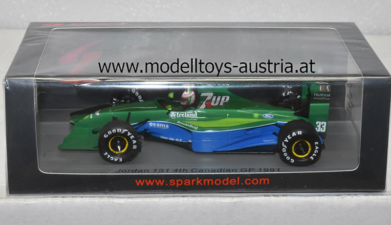 Jordan 191 Ford 1991 Andrea de CESARIS 4. Kanada GP 1:43 Spark